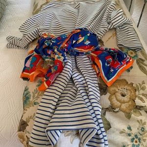 Emerson Fry dress, Tuckernuck scarf